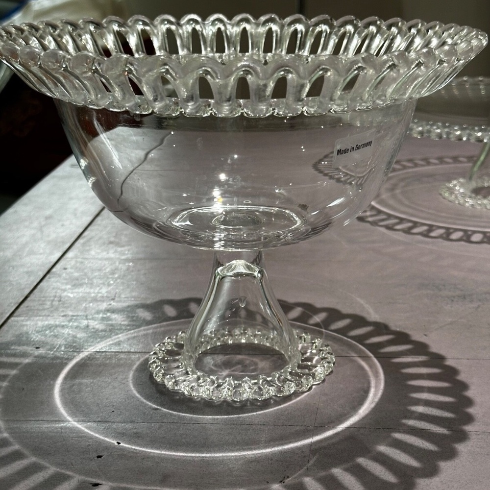 Anthropologie delicate glass fruit vase made in Germany